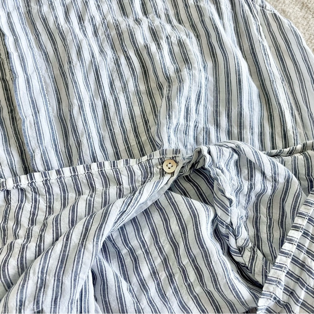 Pip Squeak Chapeau blue stripe crinkle cross front sleeveless top - Picture 6 of 8